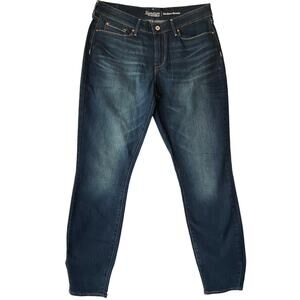 Levi’s Women Waxed Denim Modern Skinny Jeans Size 12M (W31 x L32), Dark Blue